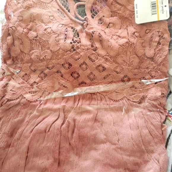 NWT!! Free People Adella Slip Dress in Rose - Picture 7 of 7